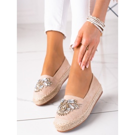 SHELOVET Alpargatas Con Cristales beige 3