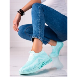 SHELOVET Calzado deportivo sin cordones verde 3