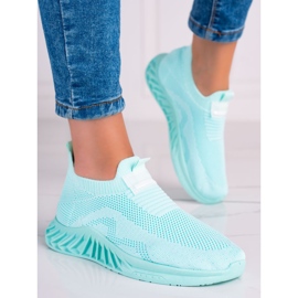 SHELOVET Calzado deportivo sin cordones verde 2