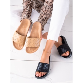 SHELOVET Chanclas de mujer negro 3
