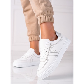SHELOVET Zapatillas blancas blanco gris 2