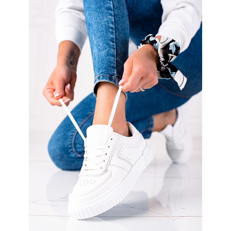 SHELOVET Zapatillas blancas blanco 1