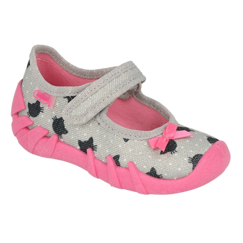 Befado zapatos niño veloz 109N247 negro rosado gris 1