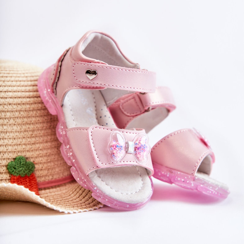 PE1 Cómodas Sandalias Infantiles Con Adorno Cayo Rosa rosado 1