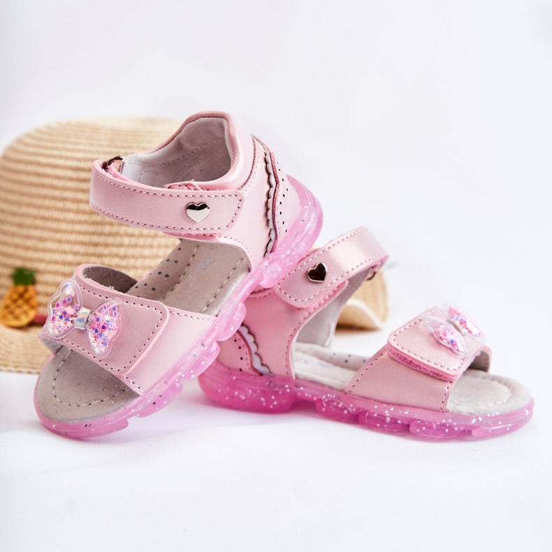 PE1 Cómodas Sandalias Infantiles Con Adorno Cayo Rosa rosado 2
