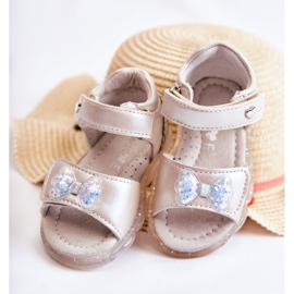 PE1 Cómodas Sandalias Infantiles Con Adorno Cayo Plateado rosado 6