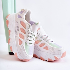 FR1 Deportivas Infantiles Britney Multicolor blanco violeta rosado verde 4