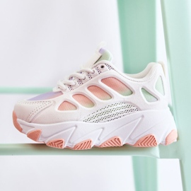 FR1 Deportivas Infantiles Britney Multicolor blanco violeta rosado verde 2
