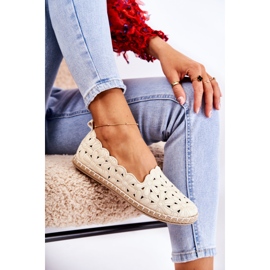 Bailarinas De Mujer Sin Cordones Con Flores Beige 4