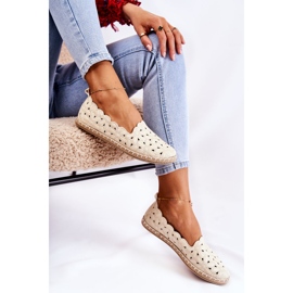 Bailarinas De Mujer Sin Cordones Con Flores Beige 5