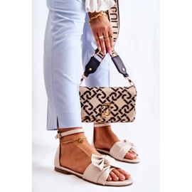 PE1 Sandalias de cuero beige de mujer de moda Astana 4