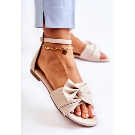 PE1 Sandalias de cuero beige de mujer de moda Astana 2