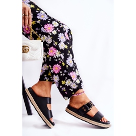 FB1 Pantuflas Penelope negras de moda para mujer negro 4