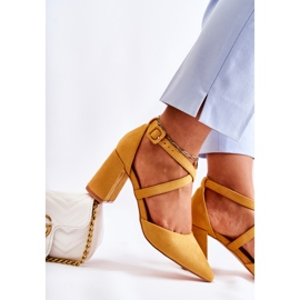 FB1 Sandalias de moda en una barra Sinari amarilla amarillo 6