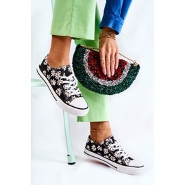 PS1 Zapatillas Bajas De Mujer Con Flores Janey Negro 9