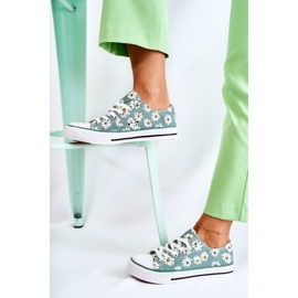PS1 Zapatillas bajas de mujer con flores verdes Janey 8