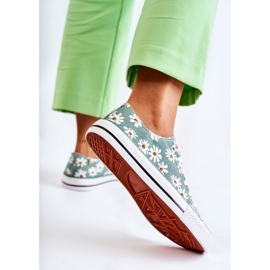 PS1 Zapatillas bajas de mujer con flores verdes Janey 9