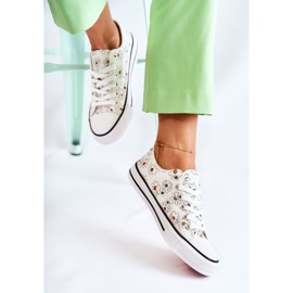 PS1 Zapatillas bajas de mujer con flores blancas Janey blanco 6