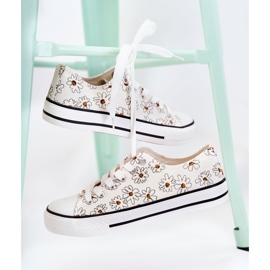 PS1 Zapatillas bajas de mujer con flores blancas Janey blanco 2