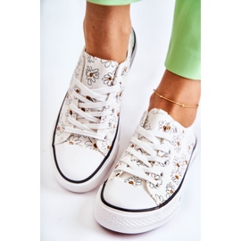 PS1 Zapatillas bajas de mujer con flores blancas Janey blanco 10