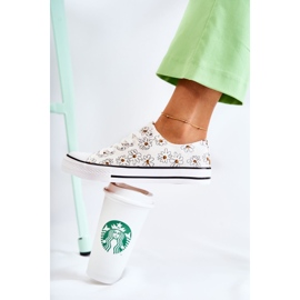 PS1 Zapatillas bajas de mujer con flores blancas Janey blanco 1