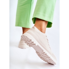 PS1 Deportivas Mujer de Tela Beige Claro Parossa 3