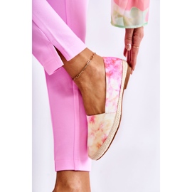 PG1 Alpargatas Mujer Slip-On Rosa-Amarillo Santana beige 1