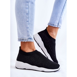 PG1 Deportivas De Mujer Con Circonitas Negras Calsey negro 2