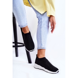 PG1 Deportivas De Mujer Con Circonitas Negras Calsey negro 1