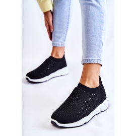 PG1 Deportivas De Mujer Con Circonitas Negras Calsey negro 4