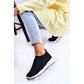 PG1 Deportivas De Mujer Con Circonitas Negras Calsey negro 6