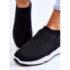 PG1 Deportivas De Mujer Con Circonitas Negras Calsey negro 5