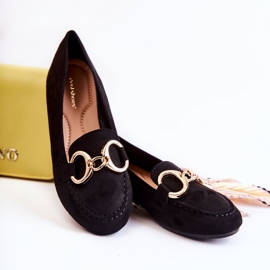 PG1 Mocasines De Mujer En Ante Con Decoración Black Reality negro 4