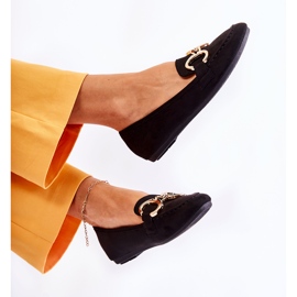 PG1 Mocasines De Mujer En Ante Con Decoración Black Reality negro 3