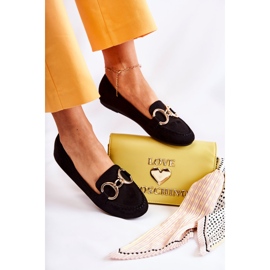 PG1 Mocasines De Mujer En Ante Con Decoración Black Reality negro 7