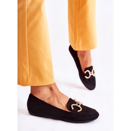 PG1 Mocasines De Mujer En Ante Con Decoración Black Reality negro 8
