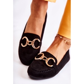 PG1 Mocasines De Mujer En Ante Con Decoración Black Reality negro 5