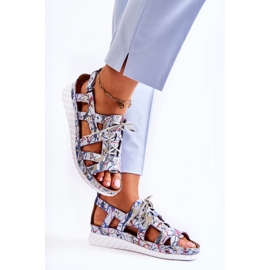 Maciejka Sandalias Mujer Piel Con Velcro 05375-06 Azul multicolor 3