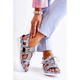 Maciejka Sandalias Mujer Piel Con Velcro 05375-06 Azul multicolor 2 Maciejka Sandalias Mujer Piel Con Velcro 05375-06 Azul multicolor 2