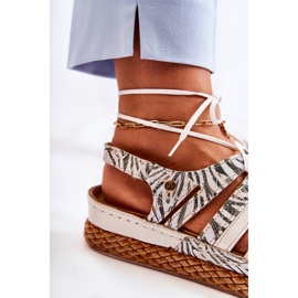 Sandalias de cuero de mujer de moda Maciejka 05552-04 Beige-Negro 4