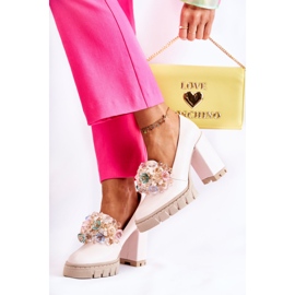 PA2 Zapatos De Salón Elegantes Con Adorno Liso Rosa Claro Caterine rosado 6
