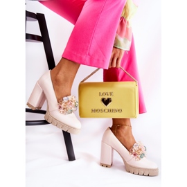 PA2 Zapatos De Salón Elegantes Con Adorno Liso Rosa Claro Caterine rosado 5