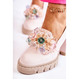 PA2 Zapatos De Salón Elegantes Con Adorno Liso Rosa Claro Caterine 1