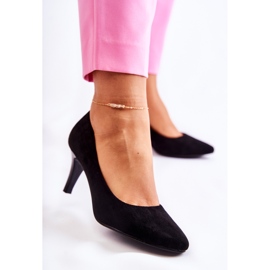 Sergio Leone Zapatos De Salón Clásicos De Mujer En Ante Negro Semprella 2
