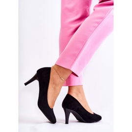 Sergio Leone Zapatos De Salón Clásicos De Mujer En Ante Negro Semprella 5