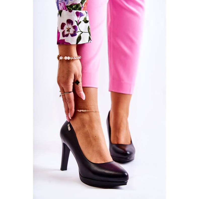 Sergio Leone Bombas clásicas de mujeres en la plataforma negra negro 1