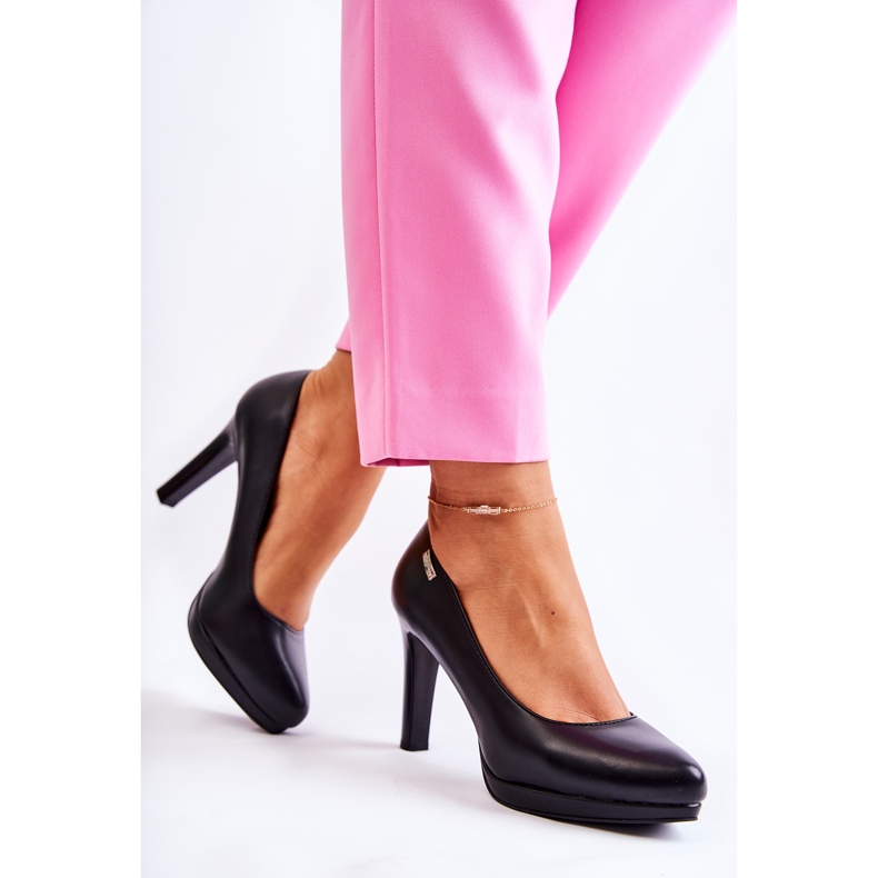 Sergio Leone Bombas clásicas de mujeres en la plataforma negra negro 2