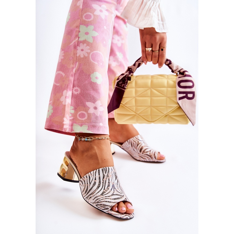 PA2 Zapatillas Mujer Piel Cebra Tacón Rosa-Blanco Perry negro rosado 2