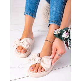 SHELOVET Babuchas Beige Con Lazo 1