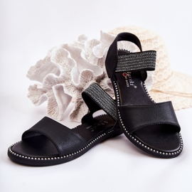 S.Barski Sandalias Clásicas Con Tachuelas Shelly Negras negro 6
